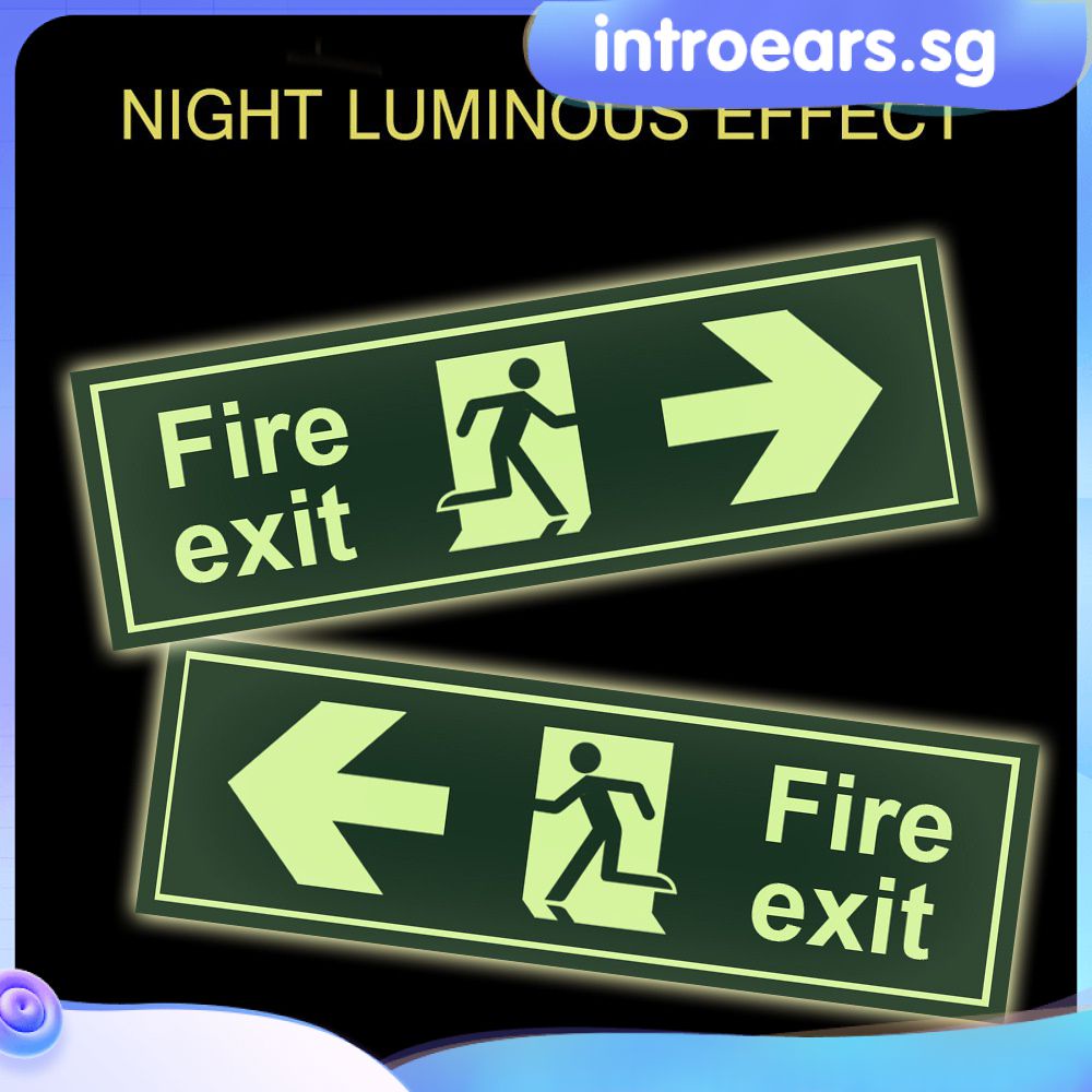 INTR Emergency Exit Signs Safety Signs Sticker / Universal Warning Sign