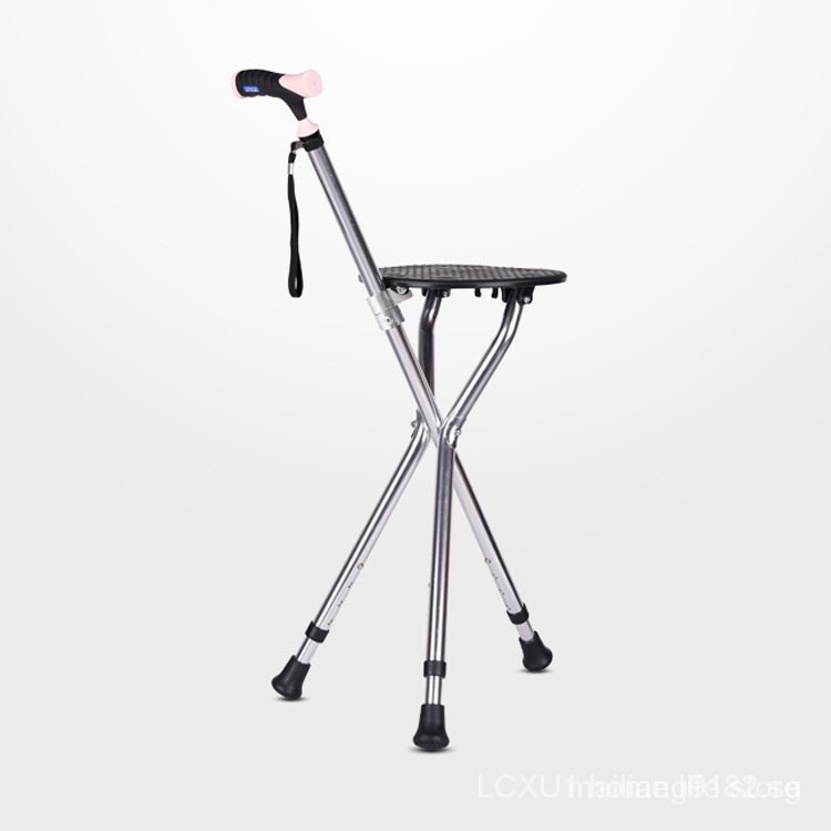 Aluminum Alloy crutch stool can sit chair crutch for the elderly with