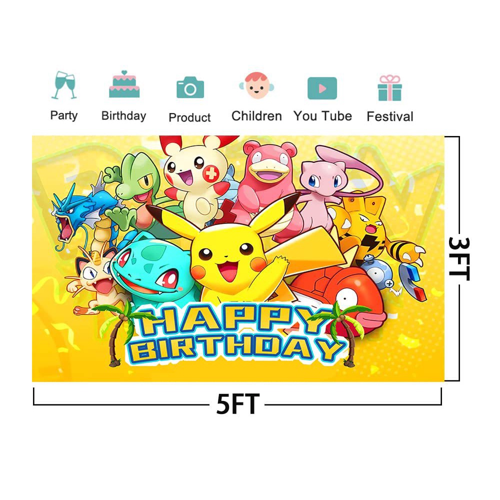 [SG] Pokemon Photography Backdrop Pikachu Banner photography backdround ...