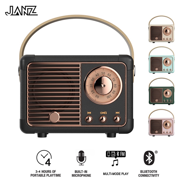 Retro Bluetooth Speaker Classical Subwoofer Speakers FM Radio Mini Music Player Shopee Singapore
