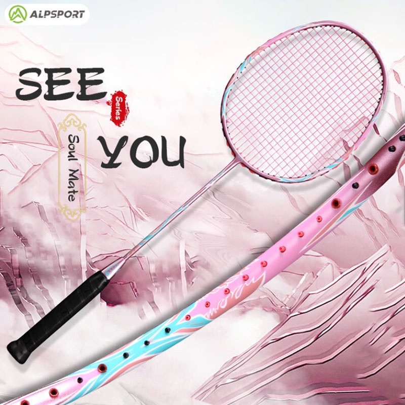 ALPSPORT DJ Series Balanced Badminton Racket 100% Full Carbon Fiber ...