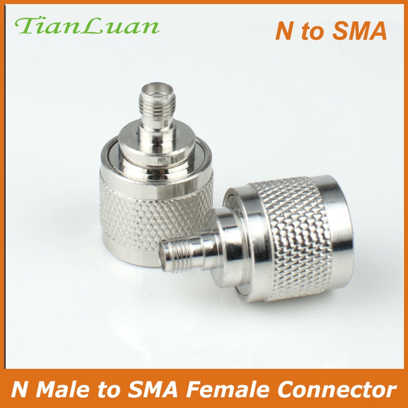 N Male to SMA Female Coax Jack Connector Convertor RF Coaxial Adapter N ...