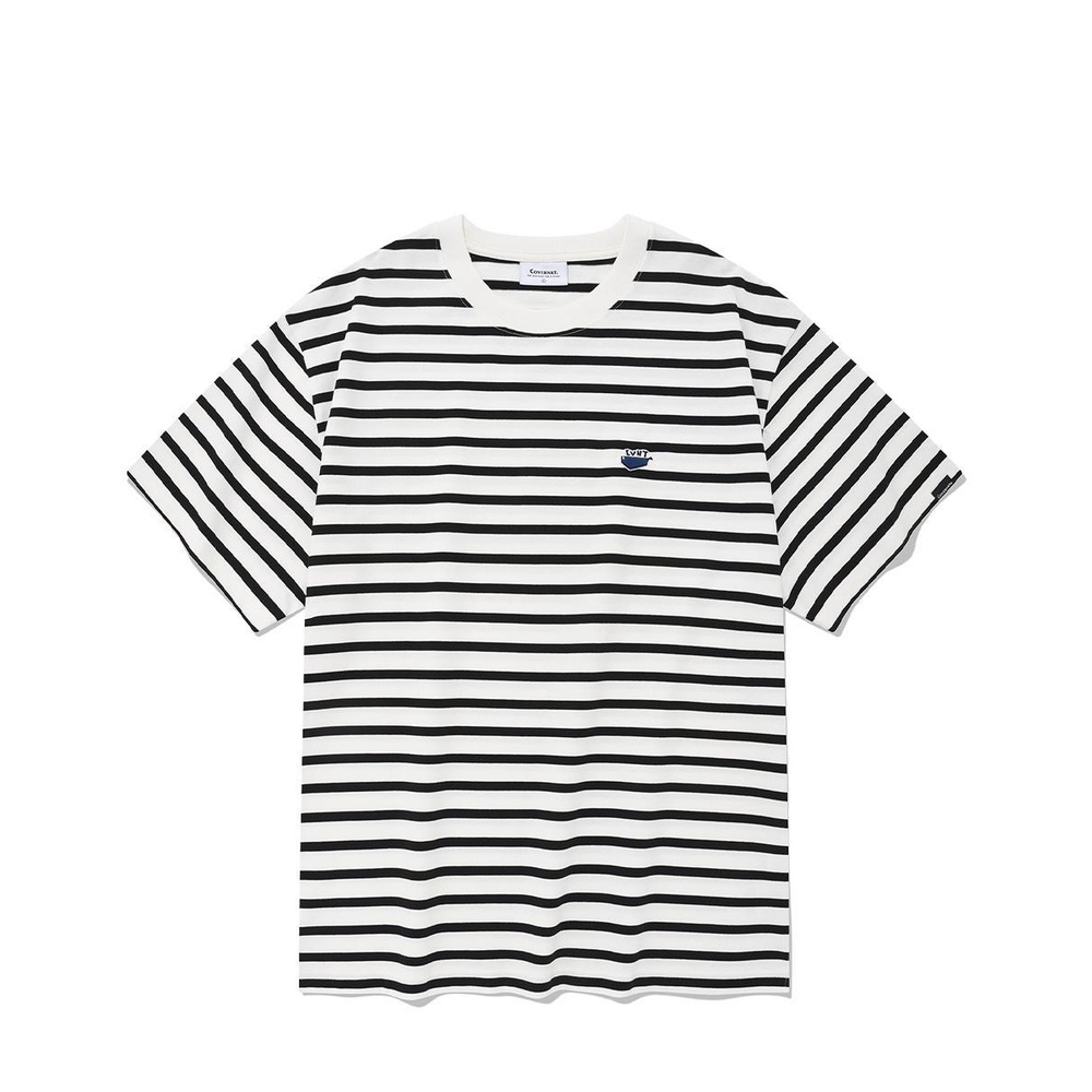 [COVERNAT] 23SS STRIPE T-SHIRT (WHITE) | Shopee Singapore