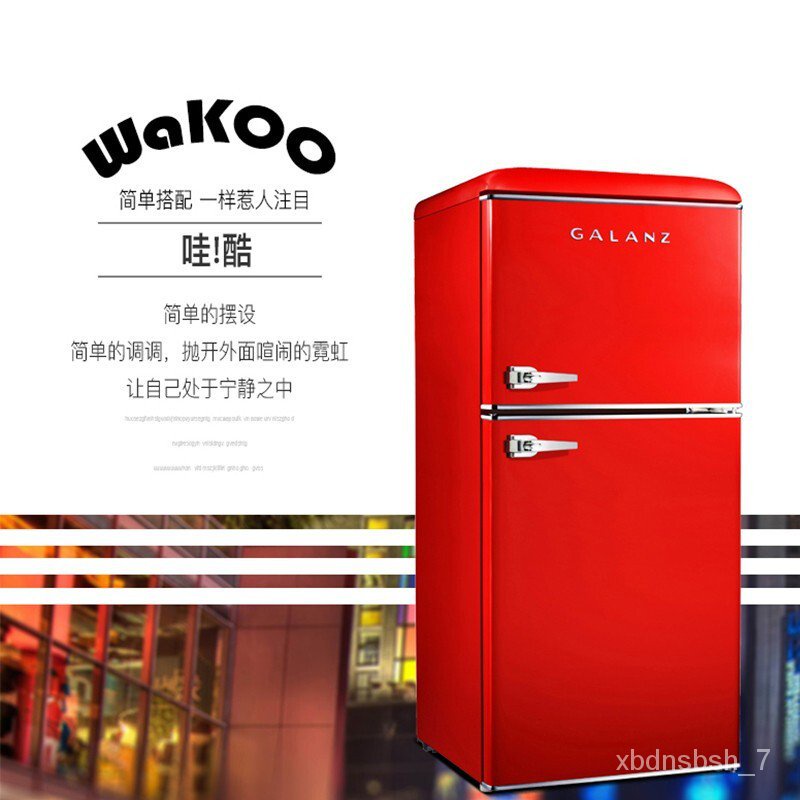 cut price mini fridge Galanz(Galanz)Refrigerator 106L Freeze Storage  Integrated Retro Good-looking Small Mini Refrigera