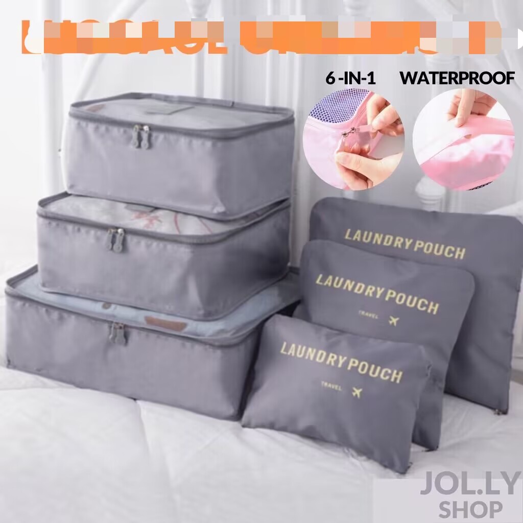 SG LOCAL STOCK 6Pcs Waterproof Travel Luggage Organiser Packing Cube Storage Shopee Singapore