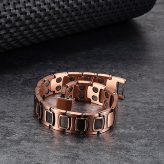 Pure Copper Magnetic Bracelet Arthritis Adjustable 10mm Vintage Magnetic  Bracelet Health Energy Copper Cuff Bracelet & Bangles