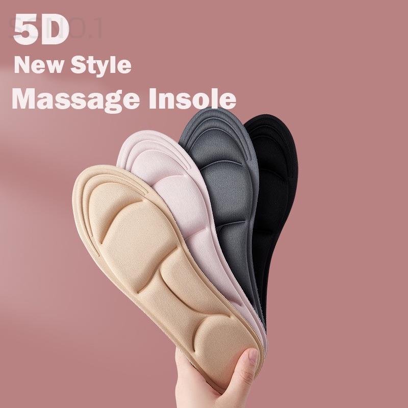 5D Unisex Heel Wear Cushion Pads Memory Sponge Foam Cotton Sport Soft