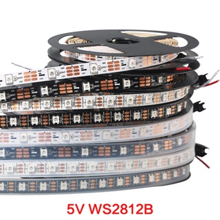 DC5V WS2812B Led Strip 30/60/74/96/144 leds/m WS2812 Black/White PCB  IP30/65/67 Smart RGB Led Light 1m/2m/3m/4m/5m