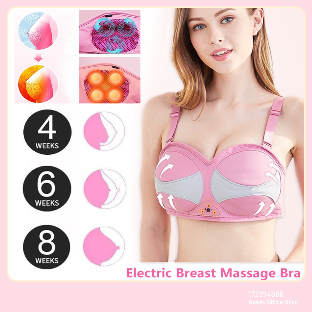 Breast Enlargement Massage Bra Breast Lifting Massager Hot Compress