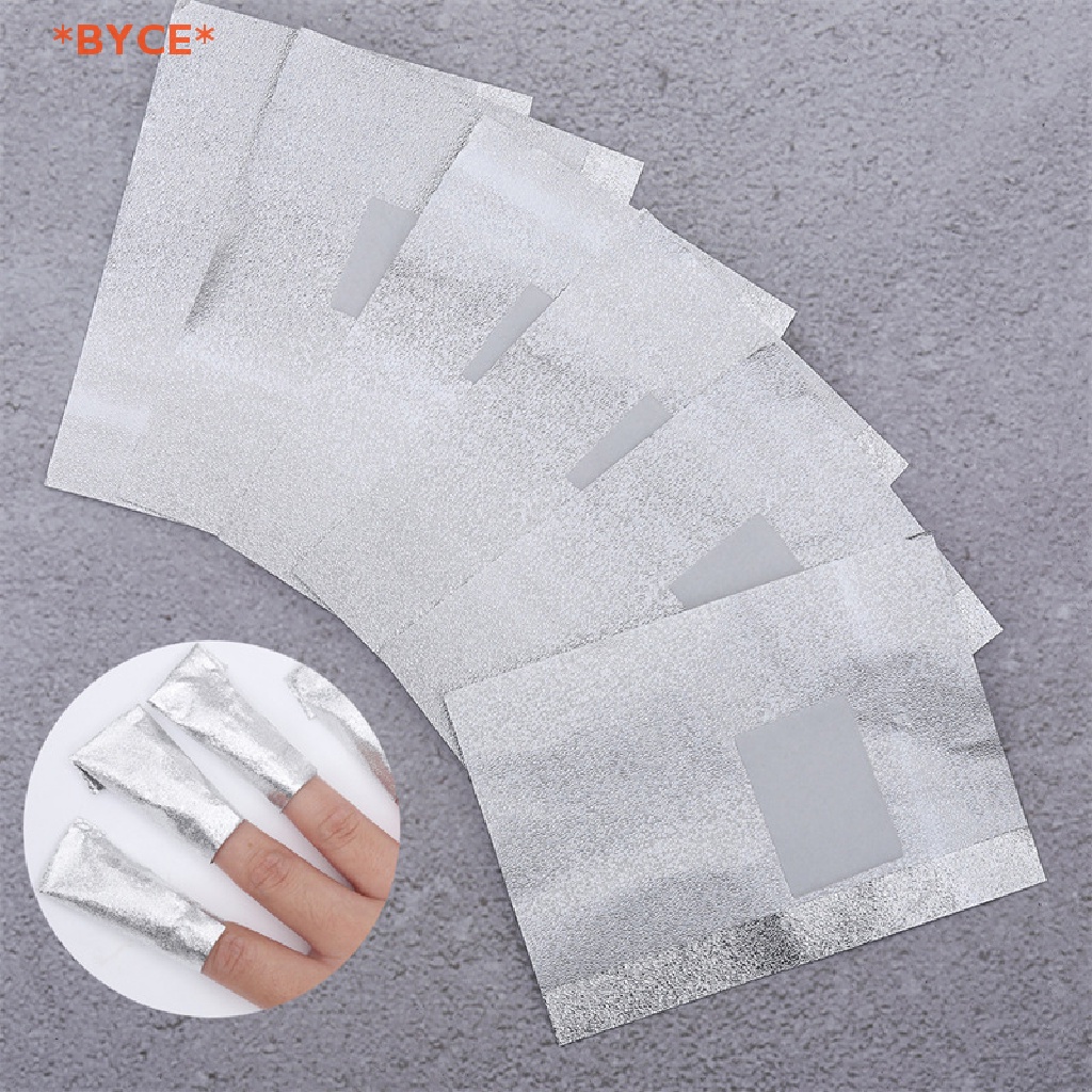 BYCE> 50/100PCS Aluminium Foil Nail Wrap Art Soak Off Gel Remover ...