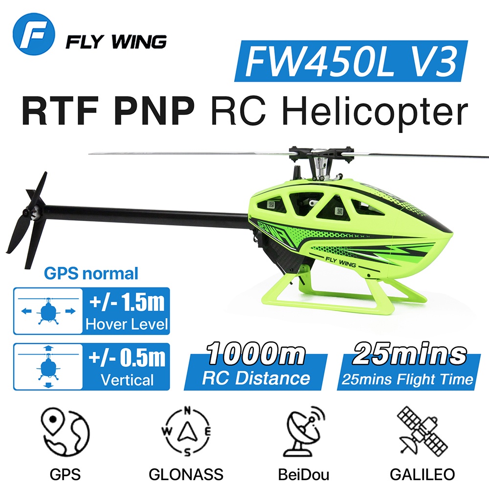 FLY WING FW450 V3 6CH 3D Auto Acrobatics GPS Altitude Hold RC
