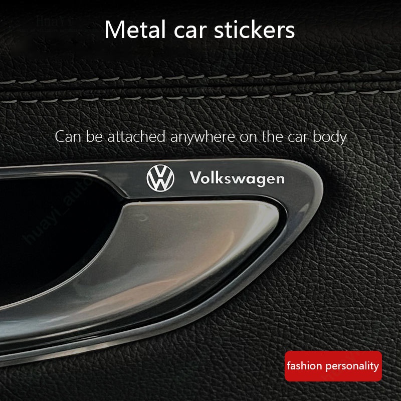 Volkswagen Logo 3D Exterior Metal Sticker Car Interior Decorative ...
