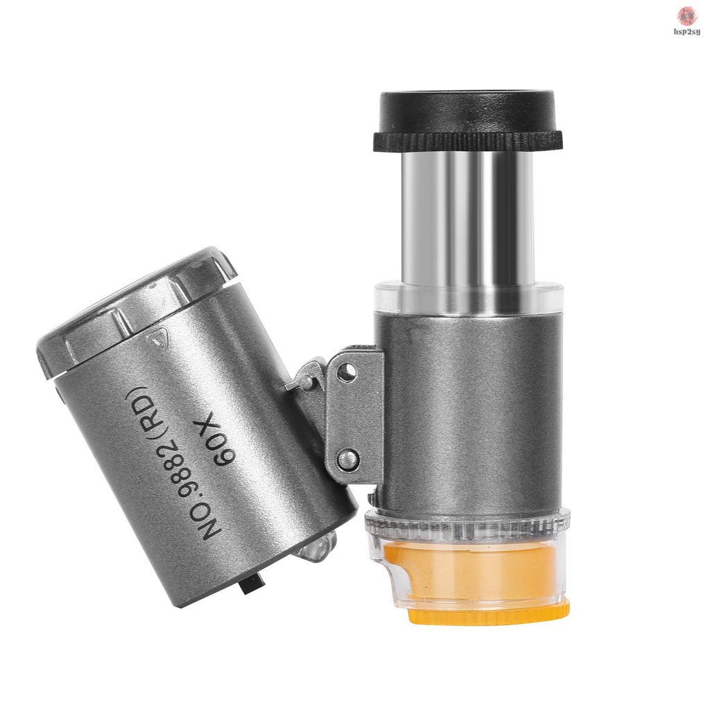 COD 60X Magnifying Glass Lighted Magnifier with 2 LED Lights & 1 UV