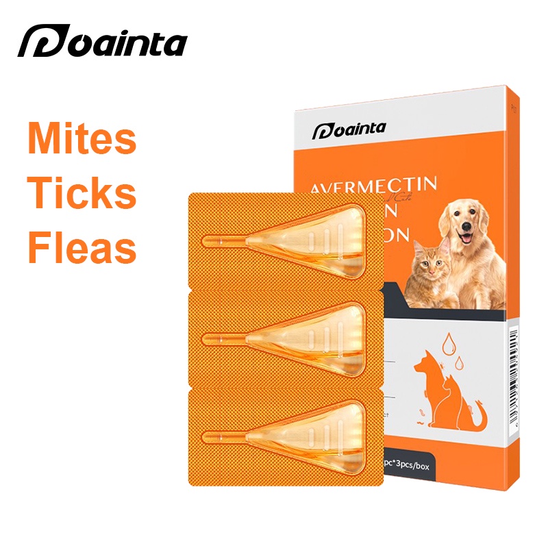 PUAINTA Cat Dog Mites Ticks Louse Flea Avermectin Medicine Pet Pour On