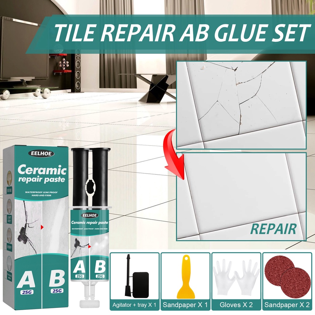 Tile Repair AB Glue Set Ceramic Crack Repairing Agent Adhesive Set