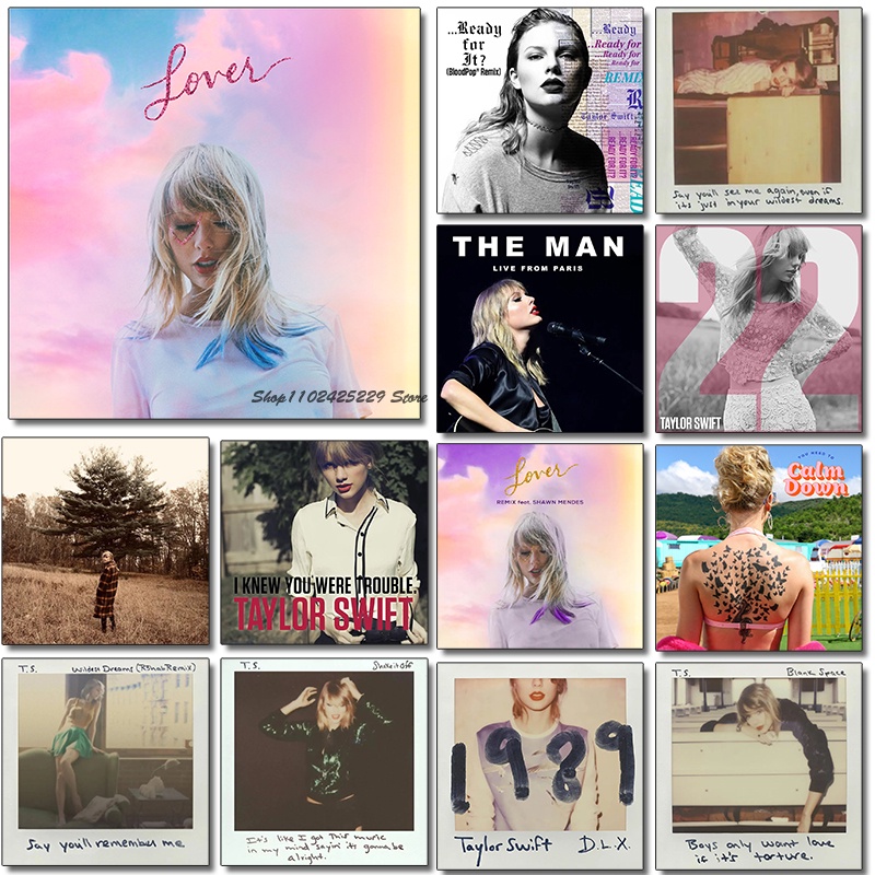 Famous Singer TaylorsSwifts Poster Album Cover Canvas Prints Painting