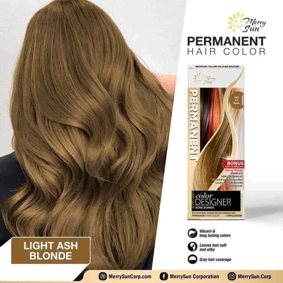 Merry sun Permanent Colour Light Ash Blonde - Filipino Favorite | Shopee  Singapore