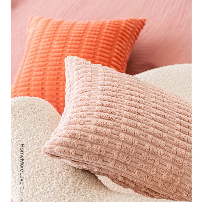 Cushion Cover Green Vertical Bar 40x40 50x50 45x45cm Corduroy