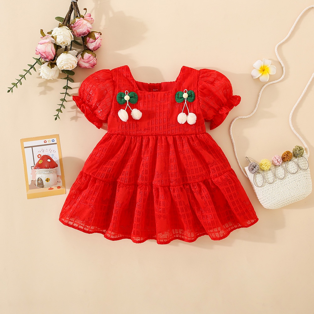 Newborn baby girl hot sale red dress