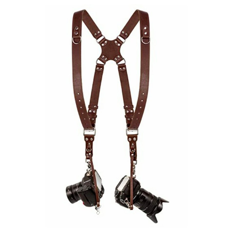 Nice Camera Strap Accessories For TwoCameras Dual Shoulder Leather