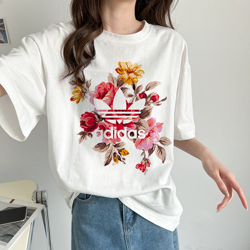 AD T-shirt INS Fashion Women T-shirt Round Neck Women T-shirt Sports Brand T-shirt 100% Cotton T-shirt High Quality T-shirt Sports T-shirt