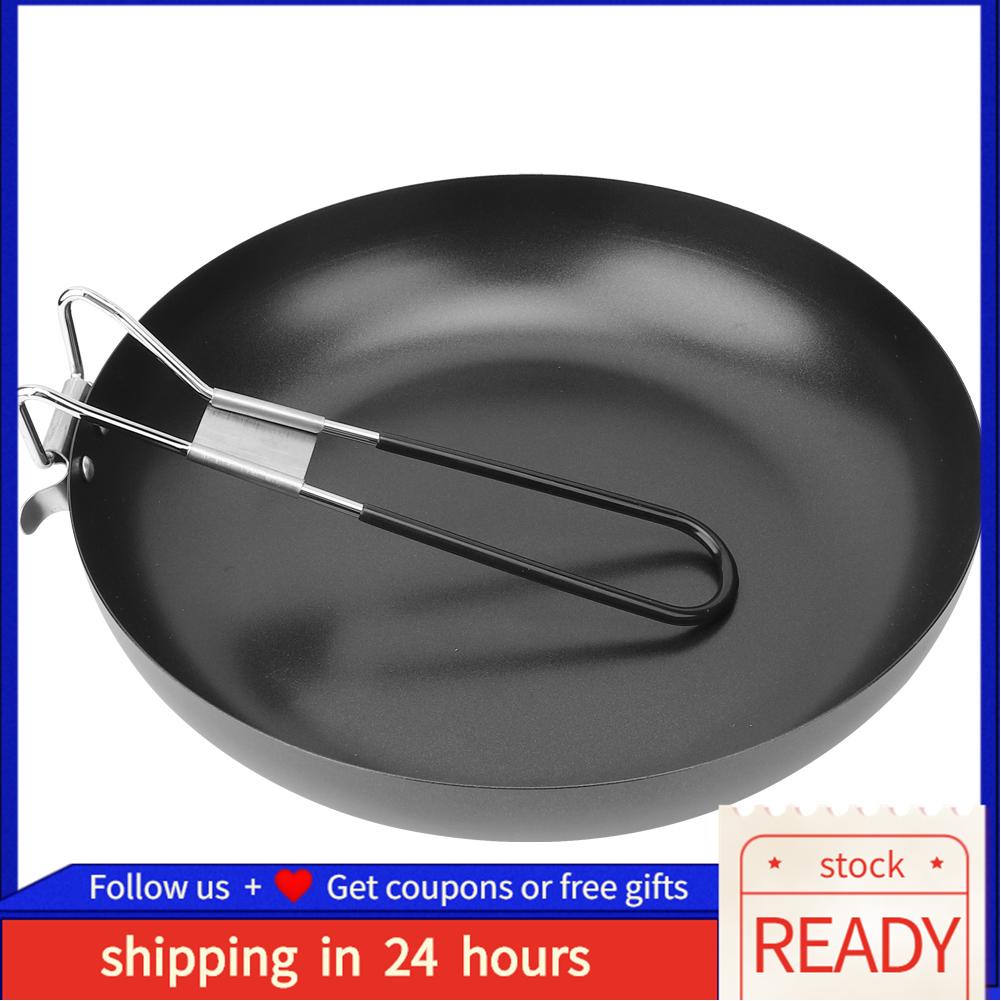 Newlanrode Camping Cookware Pan Outdoor Foldable NonStick Cooking Fry Picnic Hiking Shopee