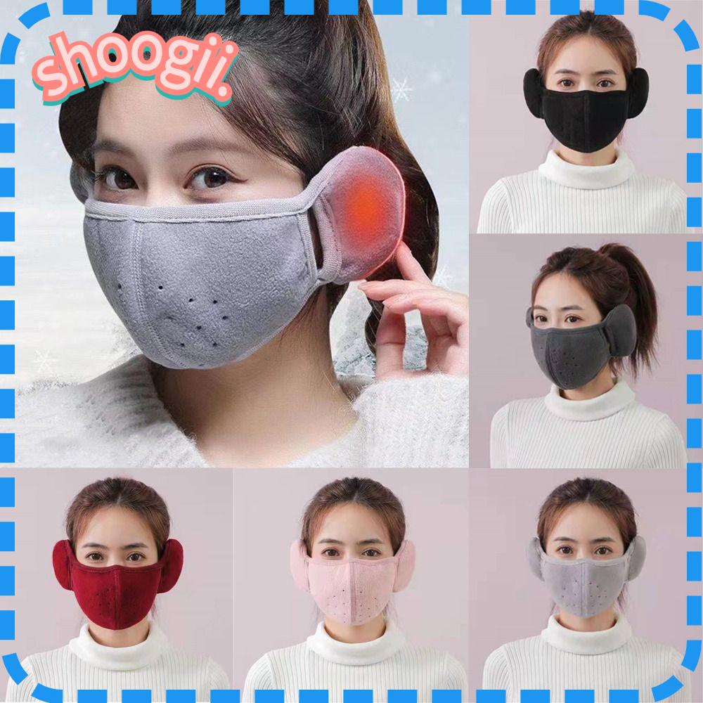 SHOOGEL Women Men Winter Cold-proof Earmuffs Windproof Fleece Mouth ...