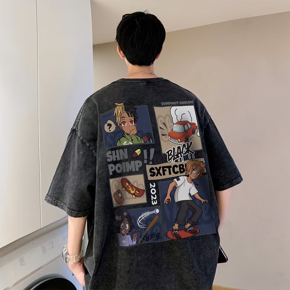 [M-5XL] Summer 2023 New Men's Washable Cotton Short-sleeved T-shirt