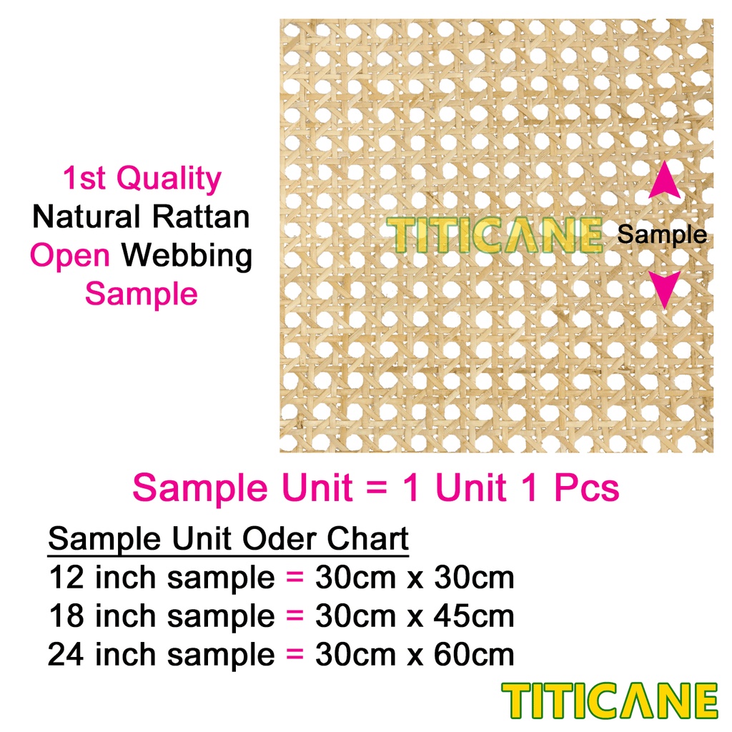 TITICANE Natural Rattan Open Webbing [ Sample Unit ] | Shopee Singapore