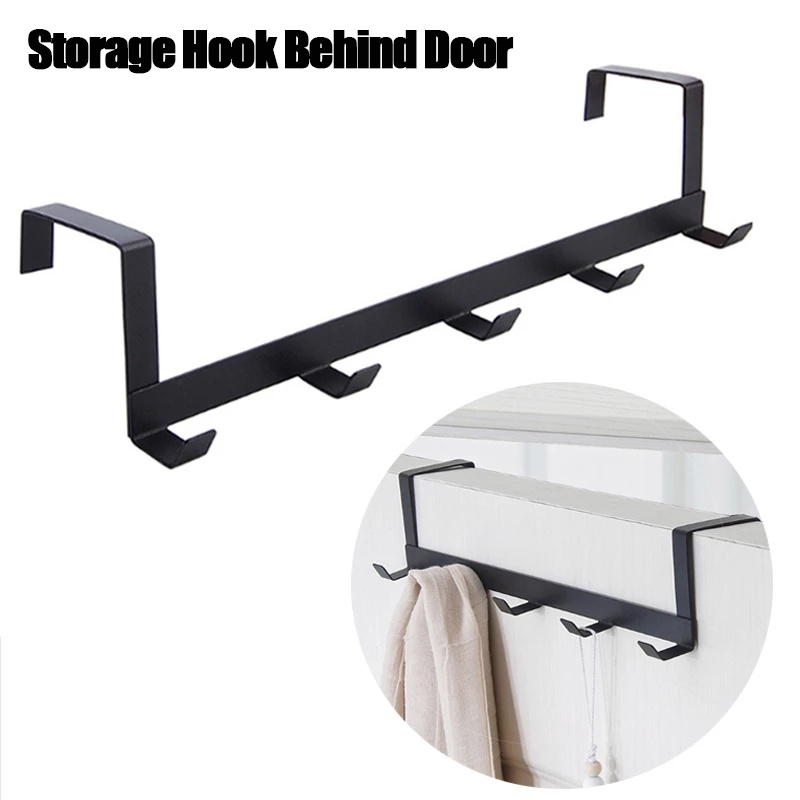 Bathroom Hanging Hanger Rack Practical Hat Door Back Hooks Wrought Iron ...