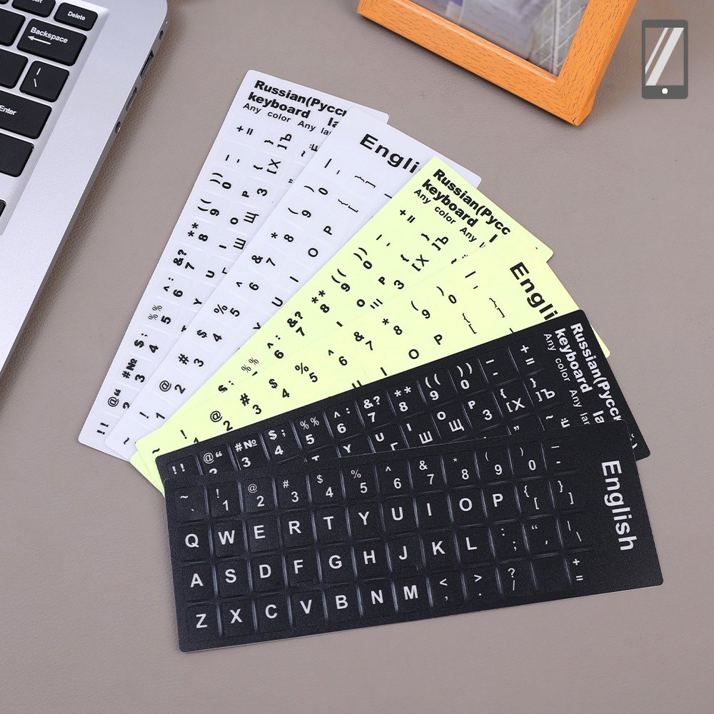 Russian English Keyboard Letter Alphabet Stickers / Computer Keyboard ...