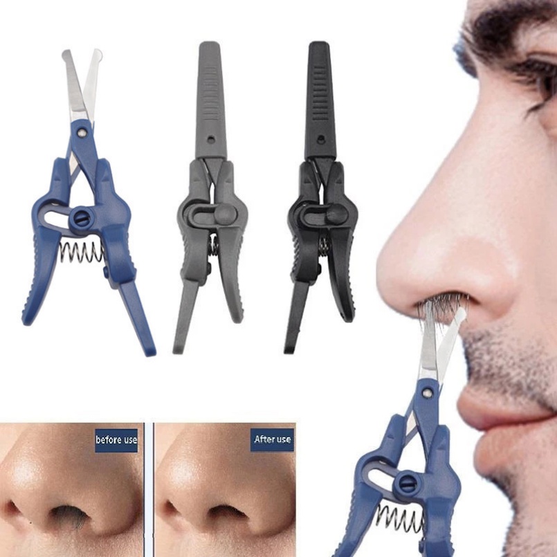 1PC Stainless Steel Nose Hair Scissors Trimmer Nose Hair Scissors Round