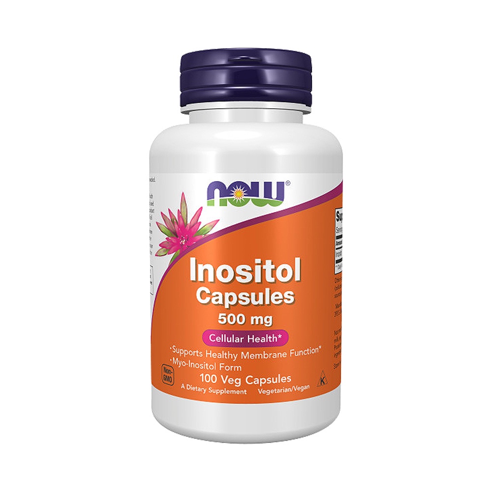 NOW Inositol 500 mg 100 Veg Capsules Healthy Membrane Function Cellular ...