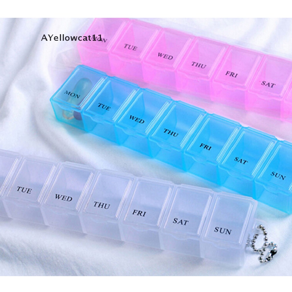 AA 7 Days Weekly Pill Box Holder Medicine Storage Organizer Tablet