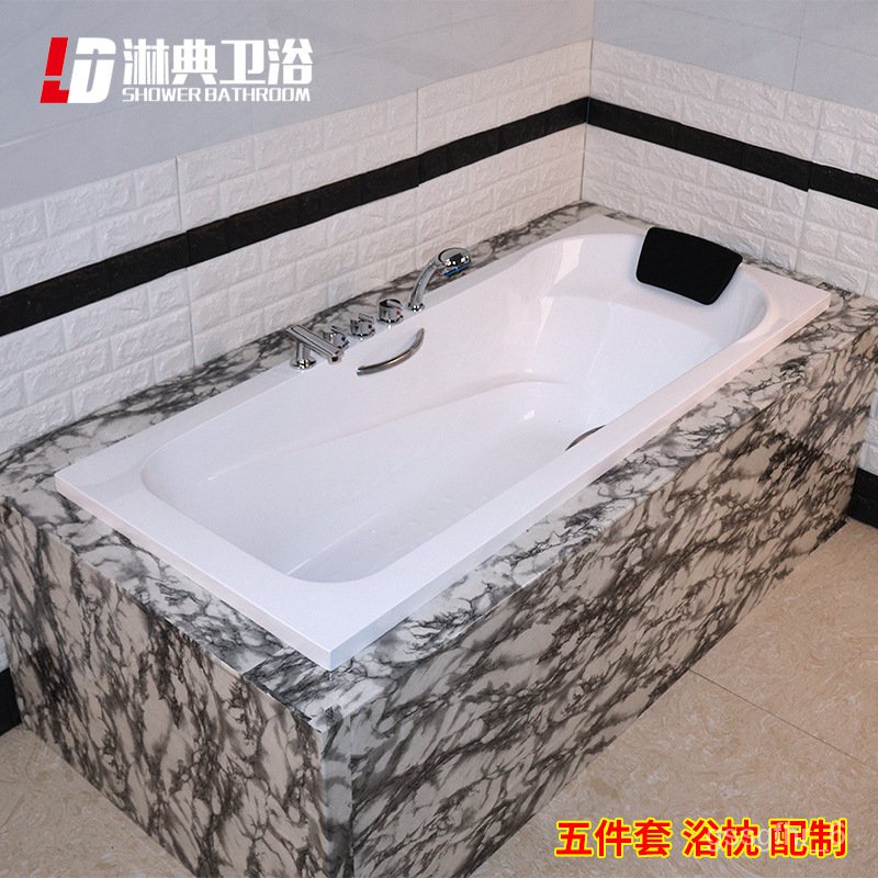！bathtub Wholesale Acrylic Bathtub Rectangular FivePiece Embedded
