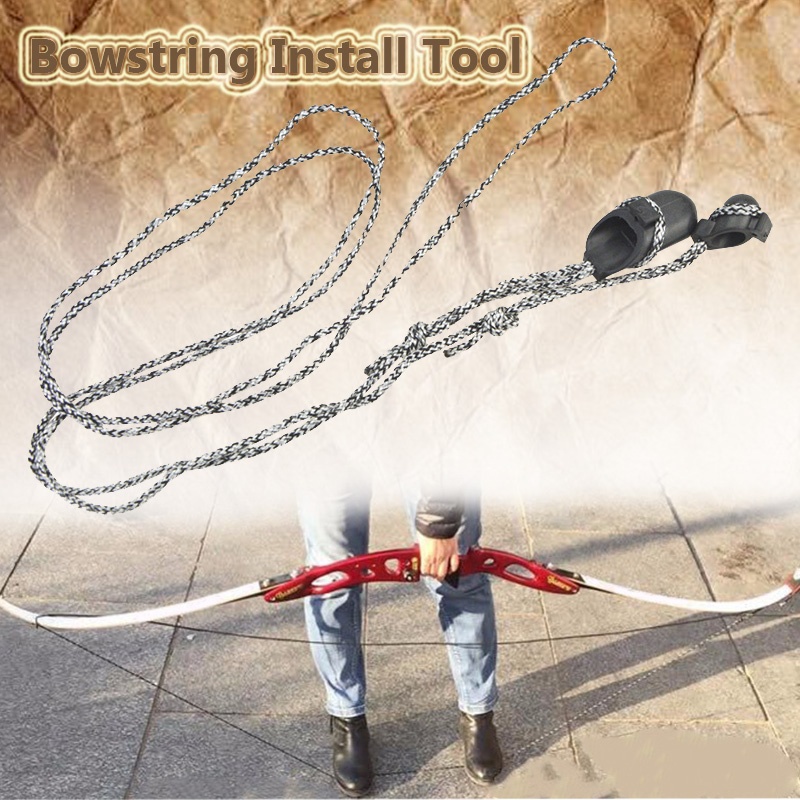 Archery Bow Stringer Rope Install Tool Recurve Bow Longbow String