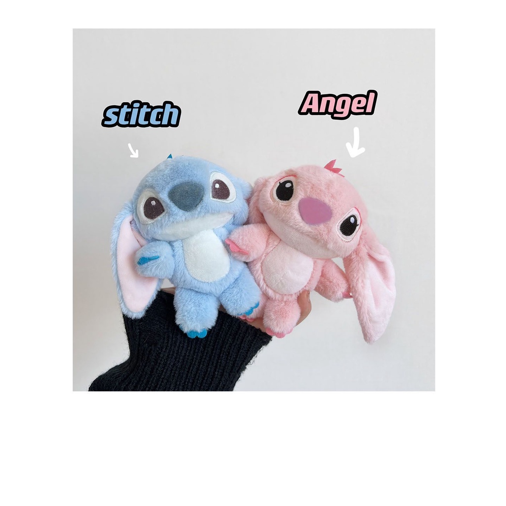 Cute Stitch Plush Keychain, Soft Stuffed Animal Keychain, Cartoon Angel