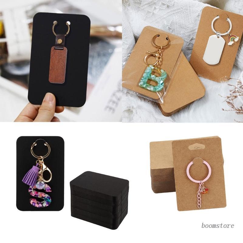 Boom 50pcs Keychain Display Cards Keychain Card Hold Cardboard for ...