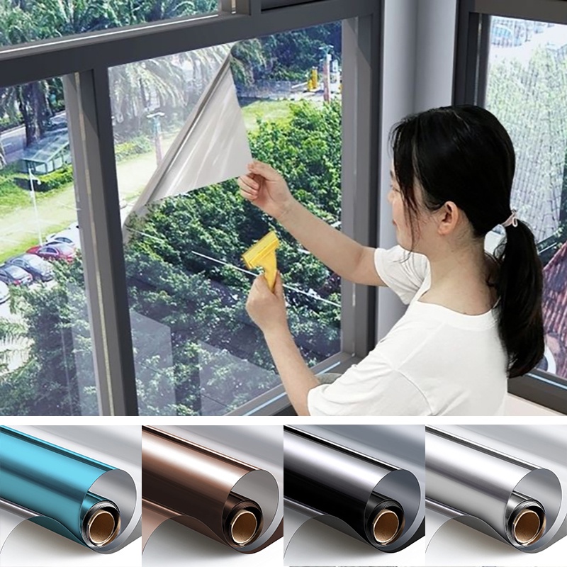 Window Privacy Film One Way Mirror Film Anti UV Sun Blocking Heat ...