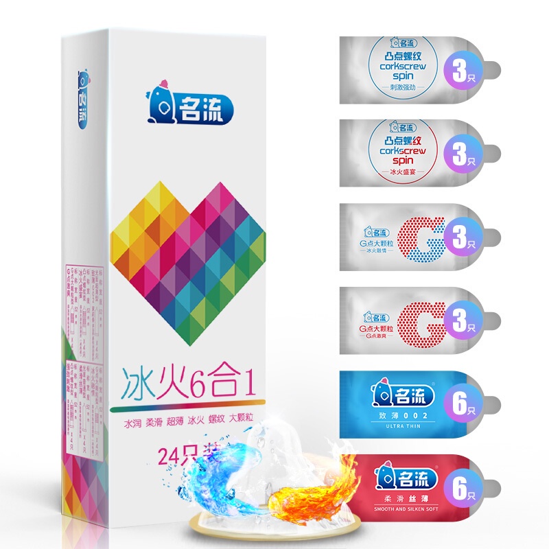 Mingliu 24pcs Amazing Condoms Value High Quality Condoms For Horny Men Women Adult Sex Toy