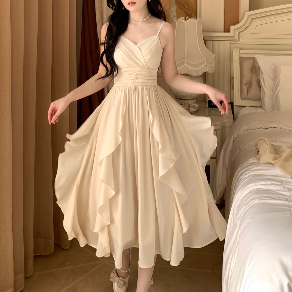 [New Style Suit Women] High-End Dress Narrow-Waisted Sling Dress/Gentle ...