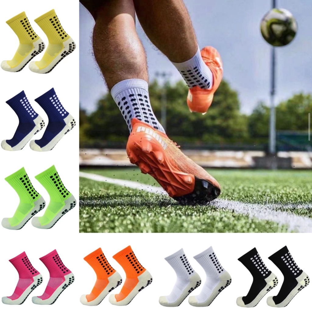 2 Pairs/lot New Football Socks Men and Women Sports Socks Non-slip Silicone  Bottom Soccer Basketball Grip Socks - AliExpress