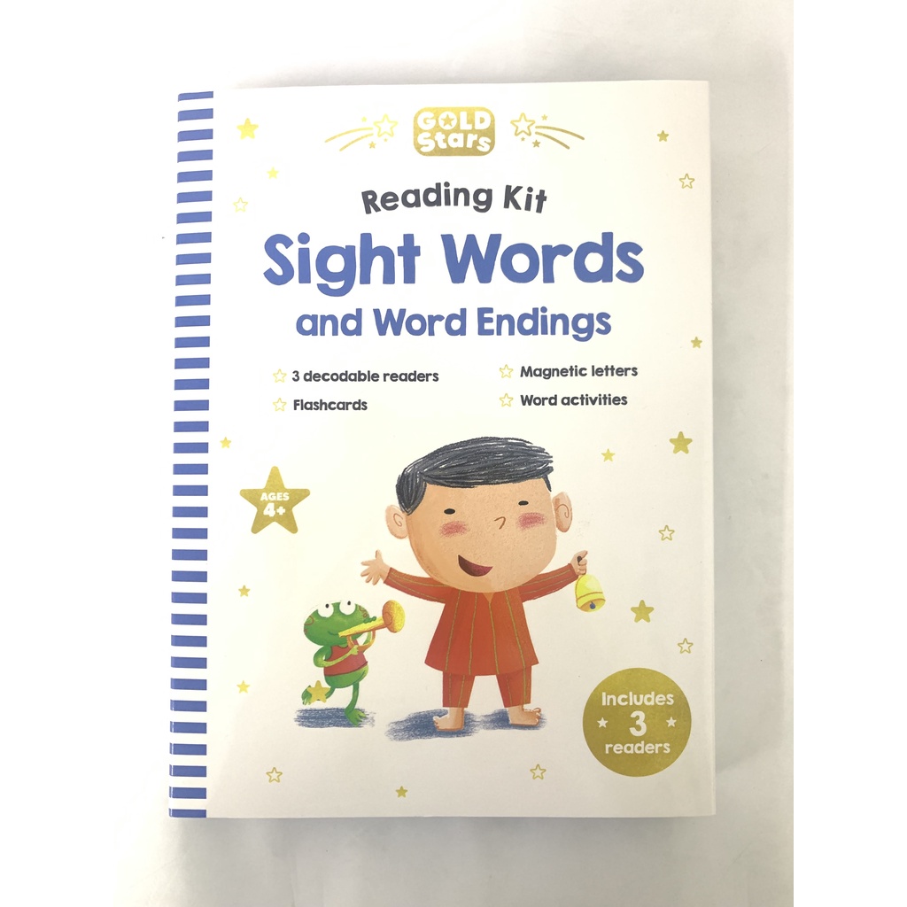 Gold Stars Reading Book & Kit with Sight Words Flashcards & Magnetic ...