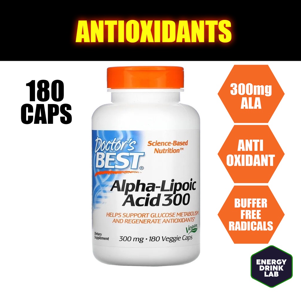 Doctor's Best Alpha-Lipoic Acid (ALA) 150mg 120 Caps / 300mg 180 Caps ...