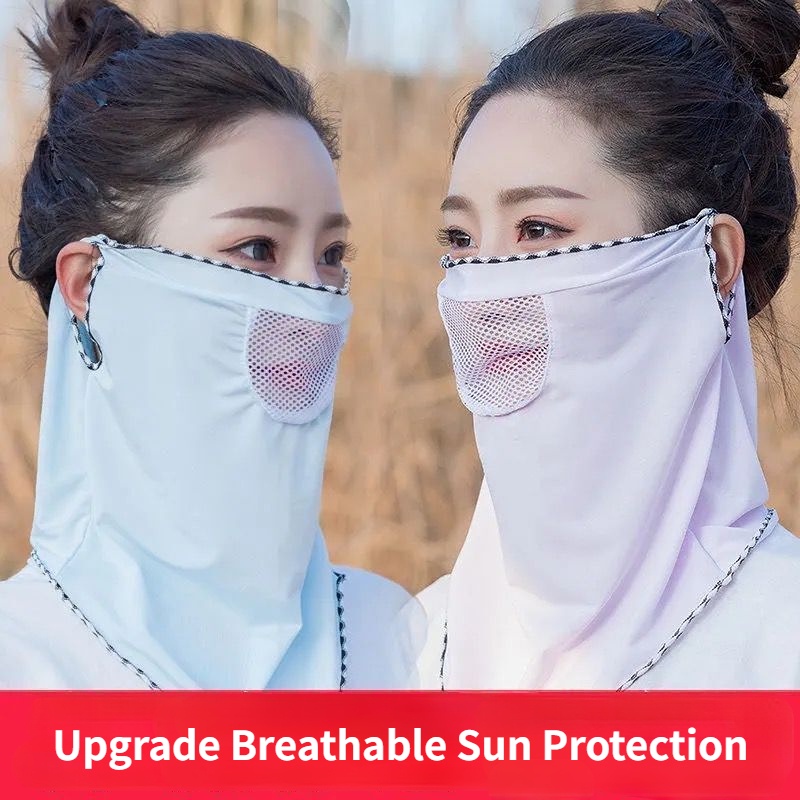 Sun Protection Face Masks Neck Protection Women's Summer Face Shield UV  Breathable Mask Sunscreen Bandana Cycling Drive Sun Shade Face Cover Thin  Veil