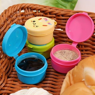 2/4Pcs Plastic Sauce Squeeze Bottle Mini Seasoning Box Salad Dressing  Containers Portable Jam Barbecue Spice