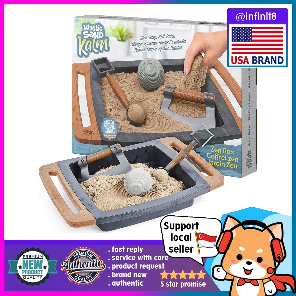 [sgstock] Kinetic Sand Kalm, Zen Garden Box Fidget Toy with All-Natural ...