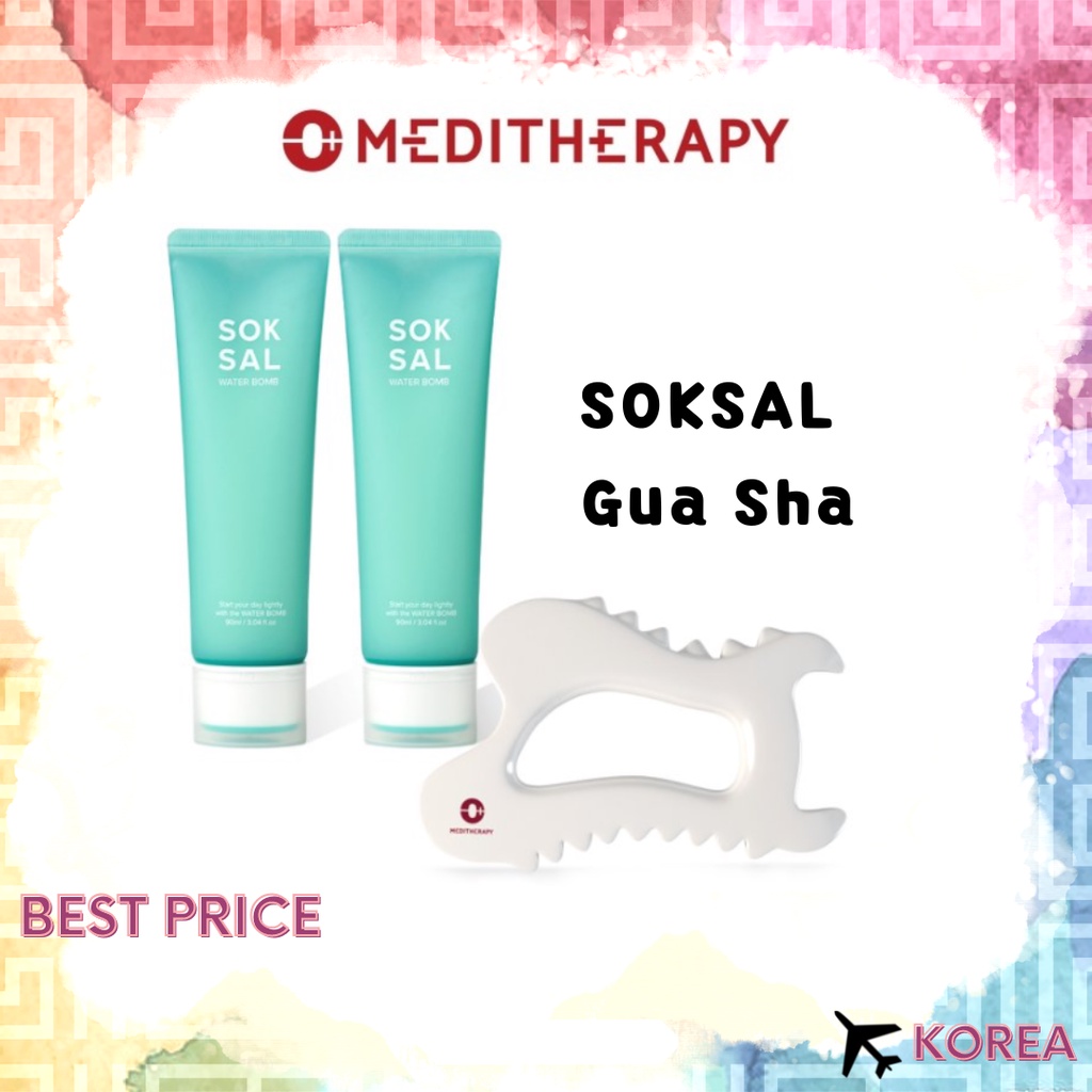 [MEDITHERAPY] SOKSAL Gua sha guasha Scraping Massager / Water Bomb 90ml ...