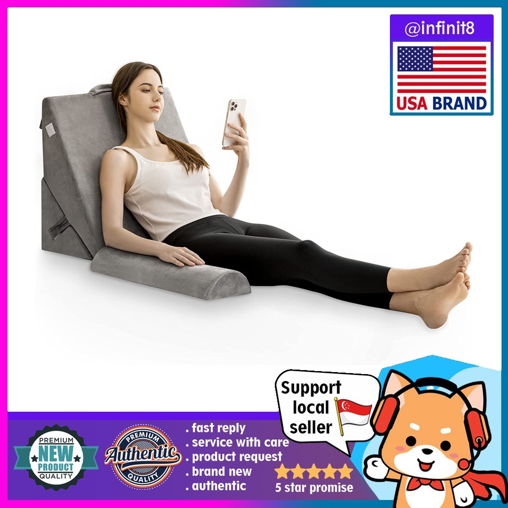 [sgstock] Bed Wedge Pillows Adjustable Leg Elevation Reading Pillow