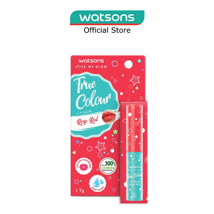 WATSONS True Colour Lip Balm Rose Red (Softens And Nourishes) 1.7g